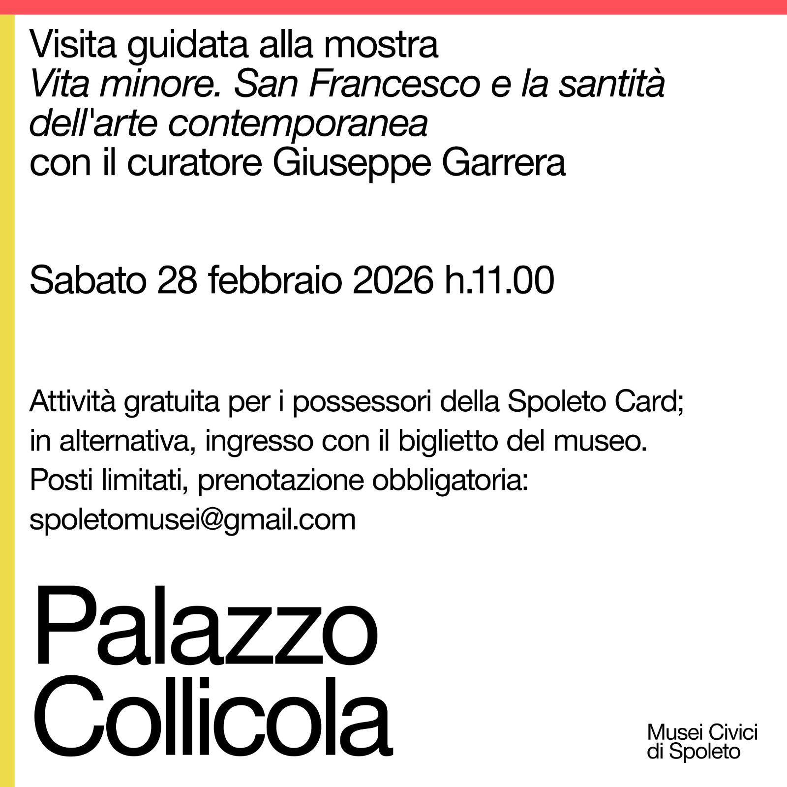 Visita guidata per sabato 28 Febbraio