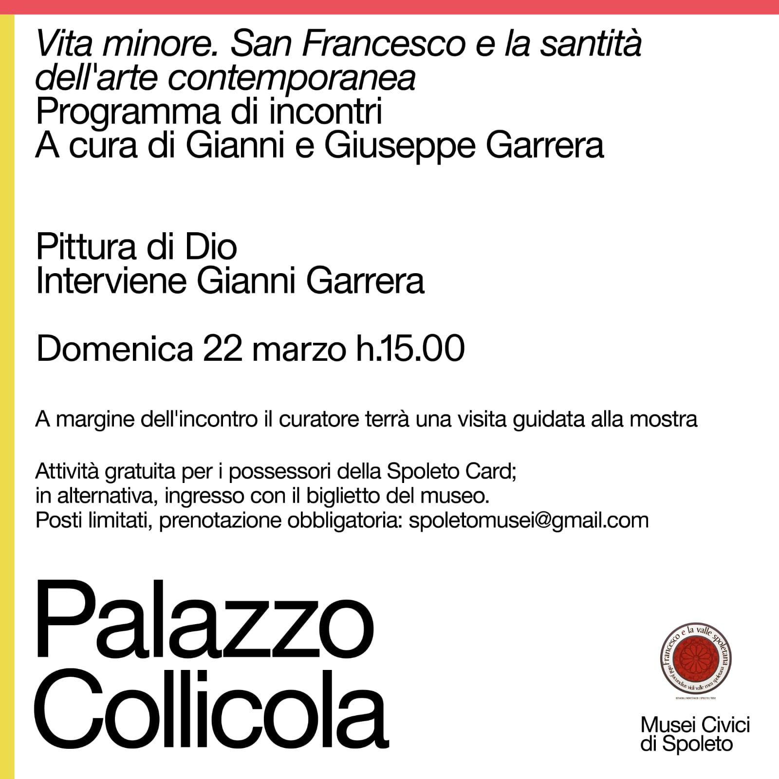 Prossimo evento 22 Marzo