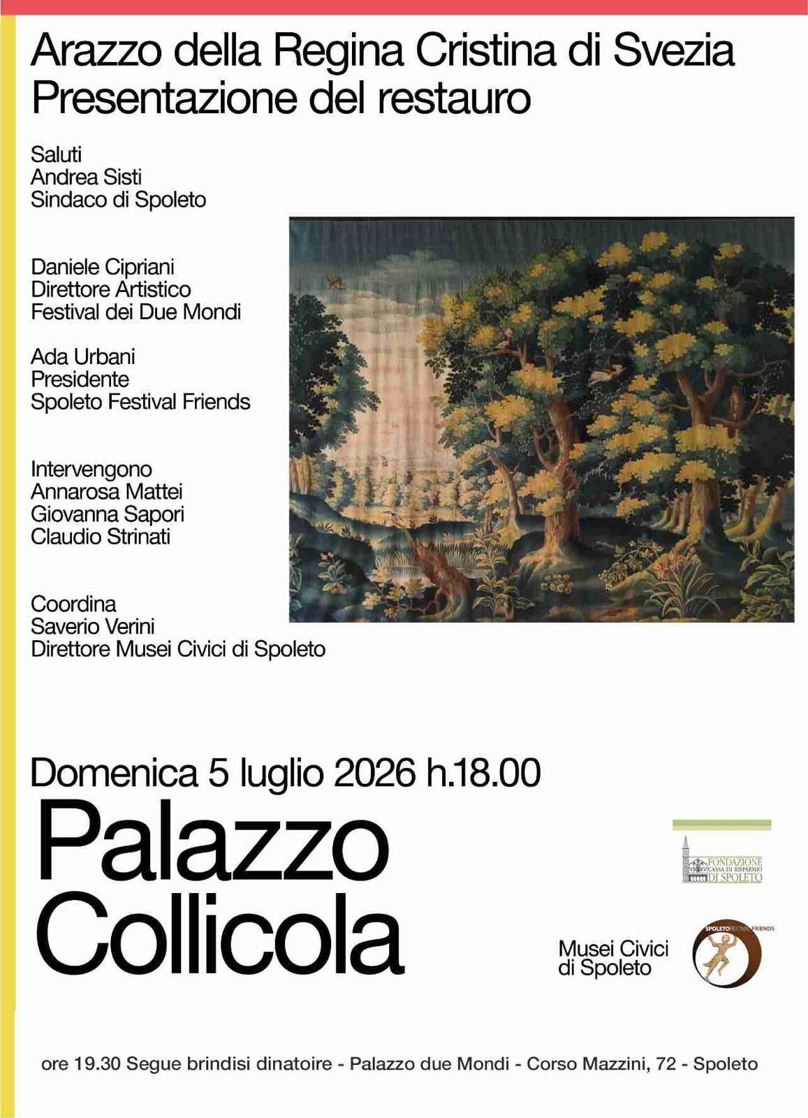 Inaugurazione restauro Arazzo della Regina Cristina di Svezia